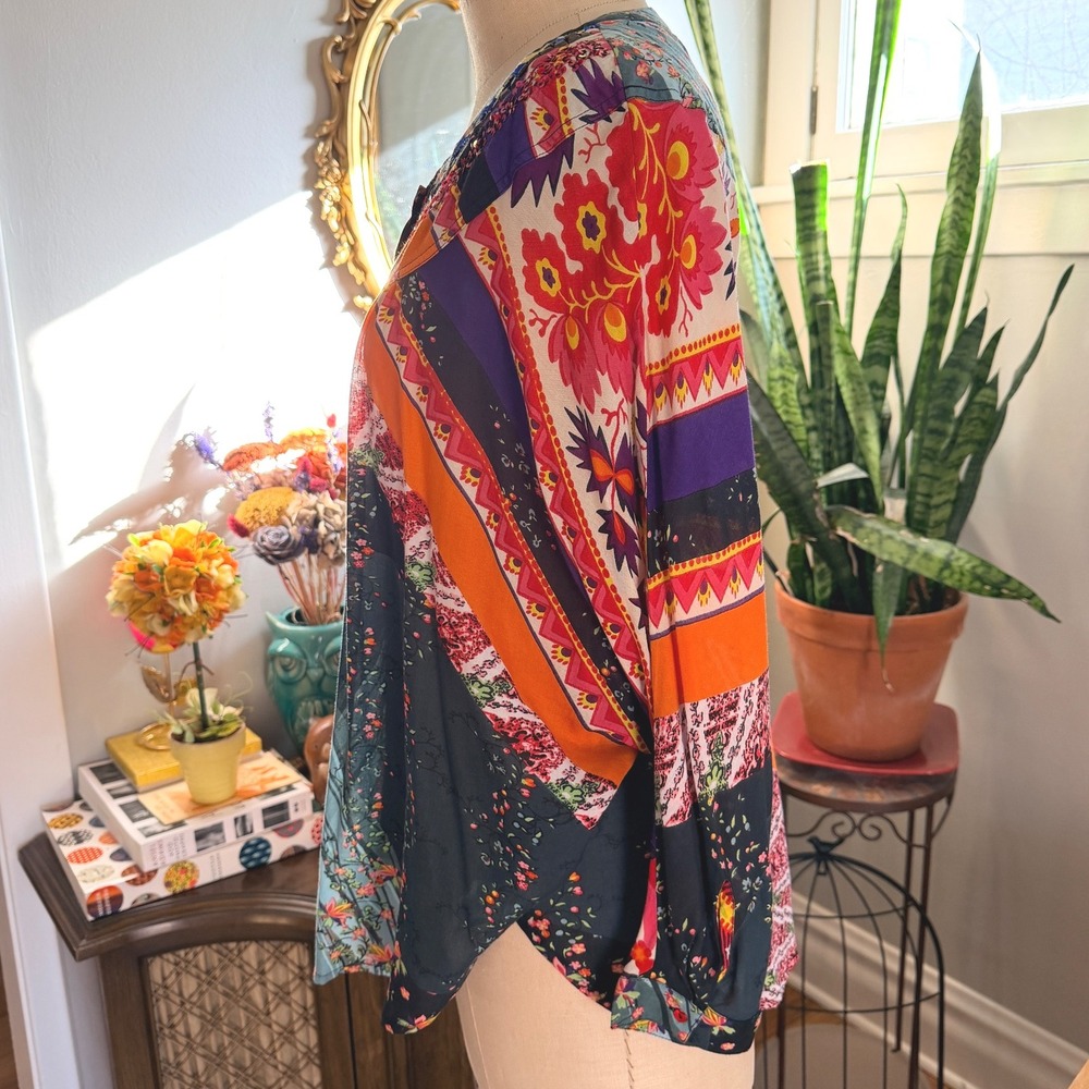 Desigual‎ NWT Patchwork Embroidered Long Sleeve B… - image 4